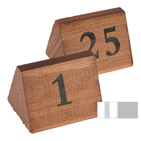 Números para mesas de 1 a 25 de madera